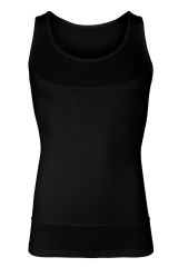 Doreanse Erkek Pamuklu Göğüs Sıkıştırma ve Vücut Şekillendirici Atlet Korse 5965 5XL - Siyah