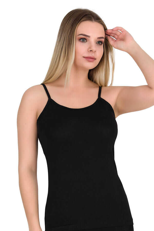 Berrak 6'lı Kadın Atlet 8081 XL - Siyah