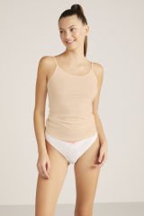 KOM Basic Top İp Askılı Pamuklu Atlet L - Ten Rengi