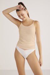 KOM Basic Top İp Askılı Pamuklu Atlet XL - Ten Rengi
