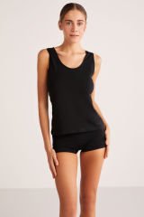 KOM Basic Singlet Pamuklu Kalın Askılı Atlet L - Siyah