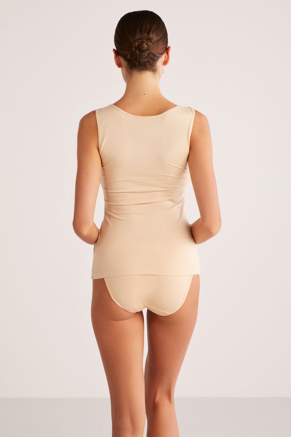 KOM Basic Singlet Pamuklu Kalın Askılı Atlet S - Ten Rengi