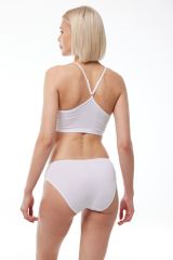 Malabadi Kadın Beyaz 6 Lı Paket Pamuk Elastan Dantelli Slip Külot 149