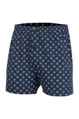 İki Yıldız Erkek Desenli Penye Boxer 12034 M - Lacivert