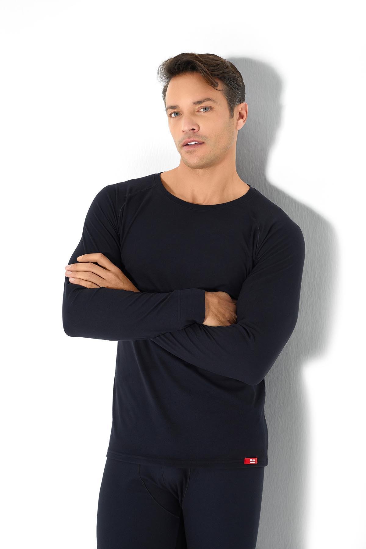 JİBER Erkek Isıtıcılı Termal İçlik Üst Siyah 173