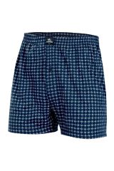 İki Yıldız Erkek Desenli Penye Boxer 12034 M - Lacivert-1