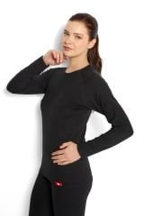 JİBER Kadın Isıtıcılı Siyah Termal Üst 592