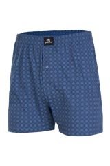 İki Yıldız Erkek Desenli Penye Boxer 12034 XXL - İndigo
