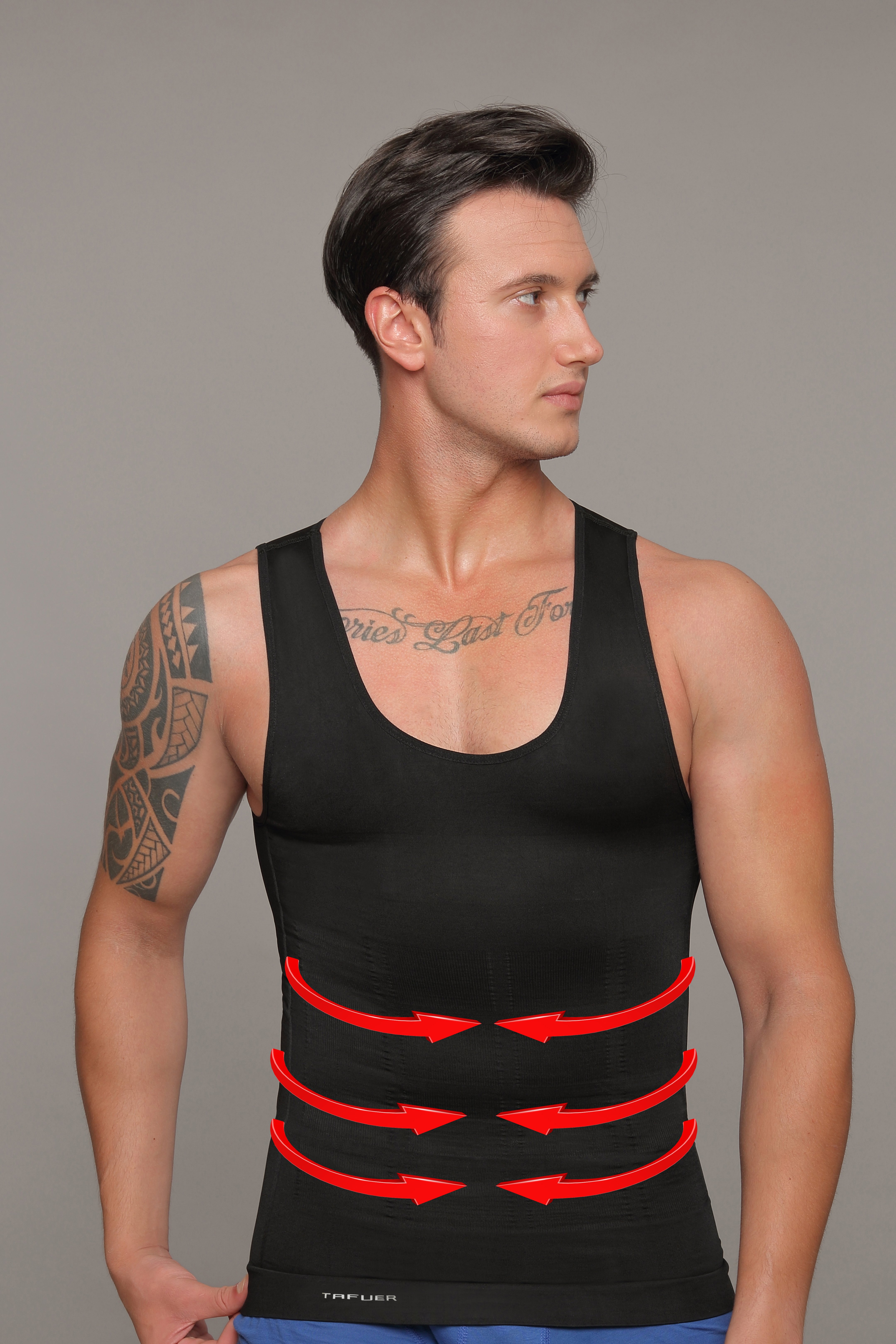 Tafuer Erkek Mikrofiber Korse Atlet 602