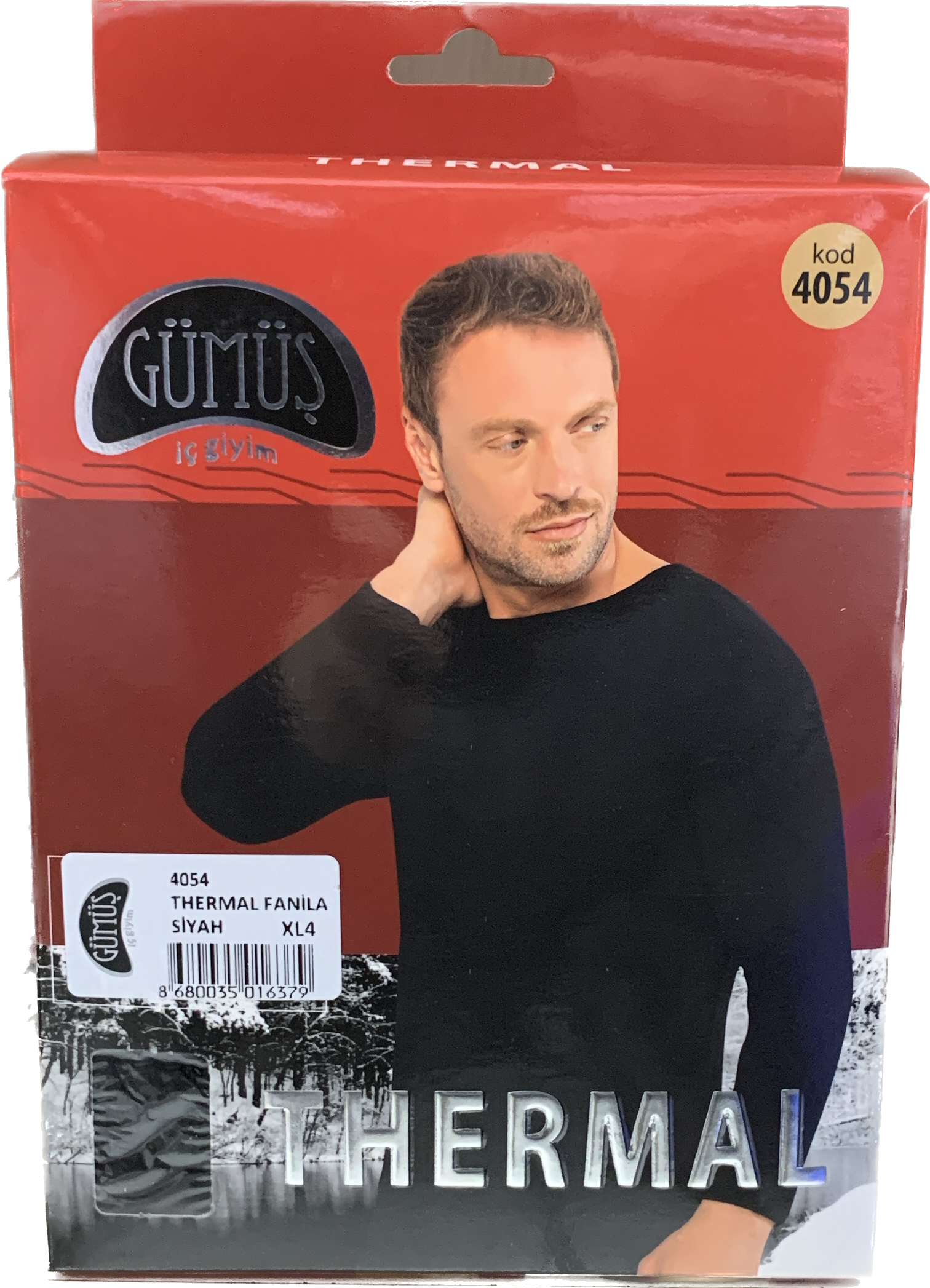 Gümüş Erkek Termal Üst Fanila 4054