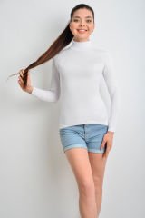 İKİNCİTEN UZUN KOL BOĞAZLI BODY L/XL - Beyaz