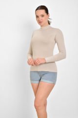 İKİNCİTEN UZUN KOL BOĞAZLI BODY L/XL - Ten Rengi