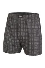 İki Yıldız Erkek Desenli Penye Boxer 12034 XXL - Antrasit-1