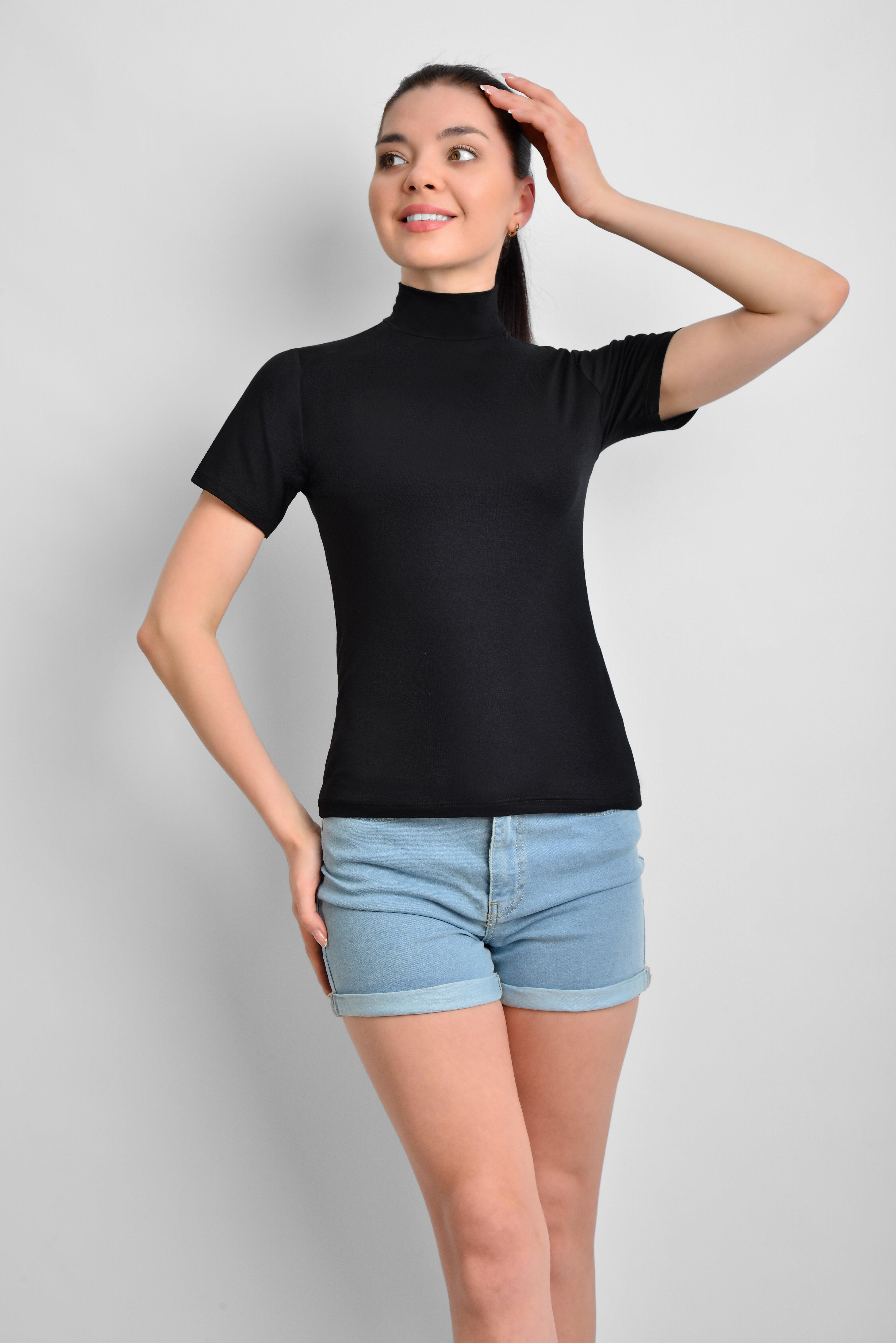 İKİNCİTEN YARIM KOL BOĞAZLI BODY L/XL - Siyah