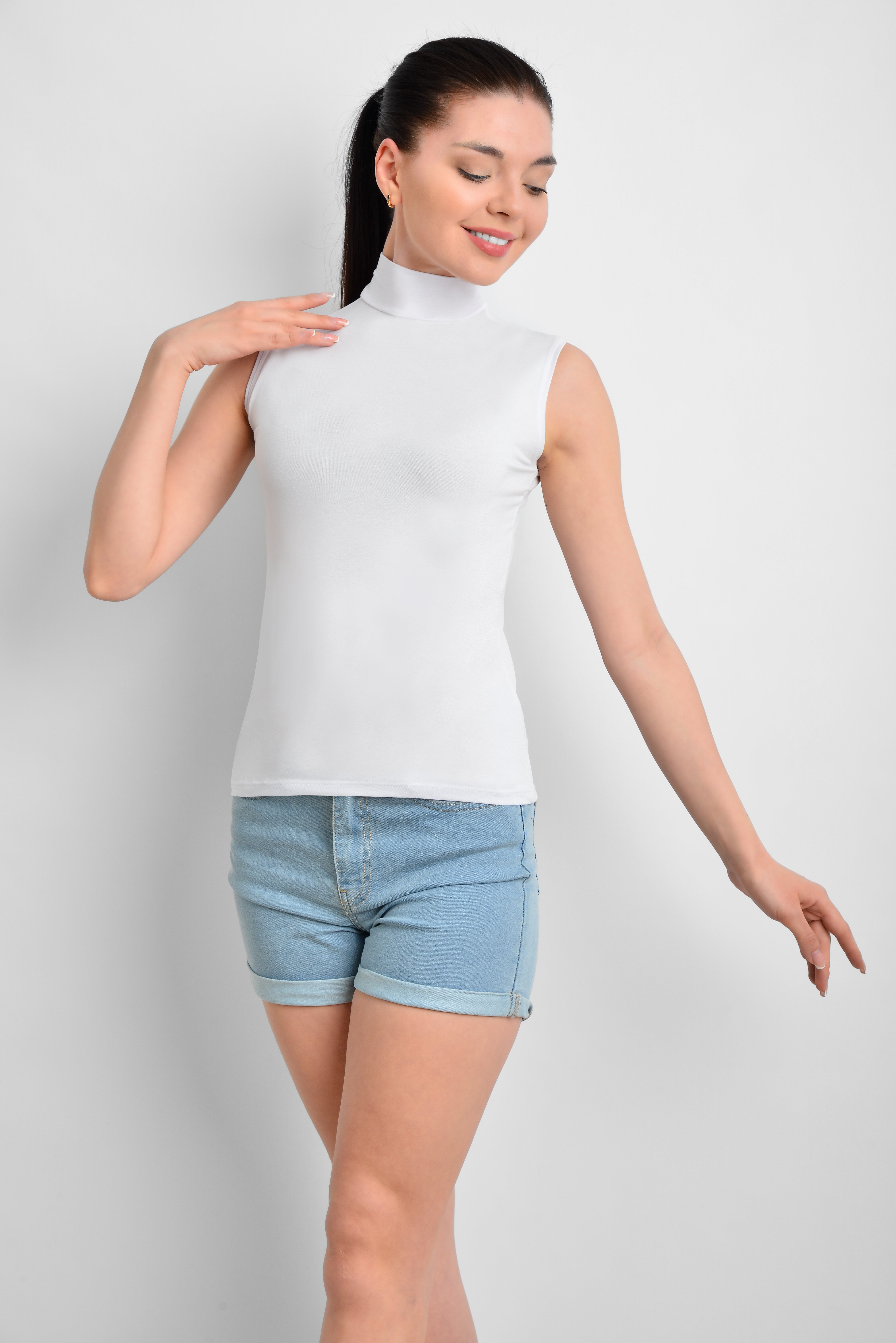 İKİNCİTEN SIFIR KOL BOĞAZLI BODY S/M - Beyaz