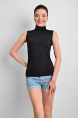 İKİNCİTEN SIFIR KOL BOĞAZLI BODY S/M - Siyah