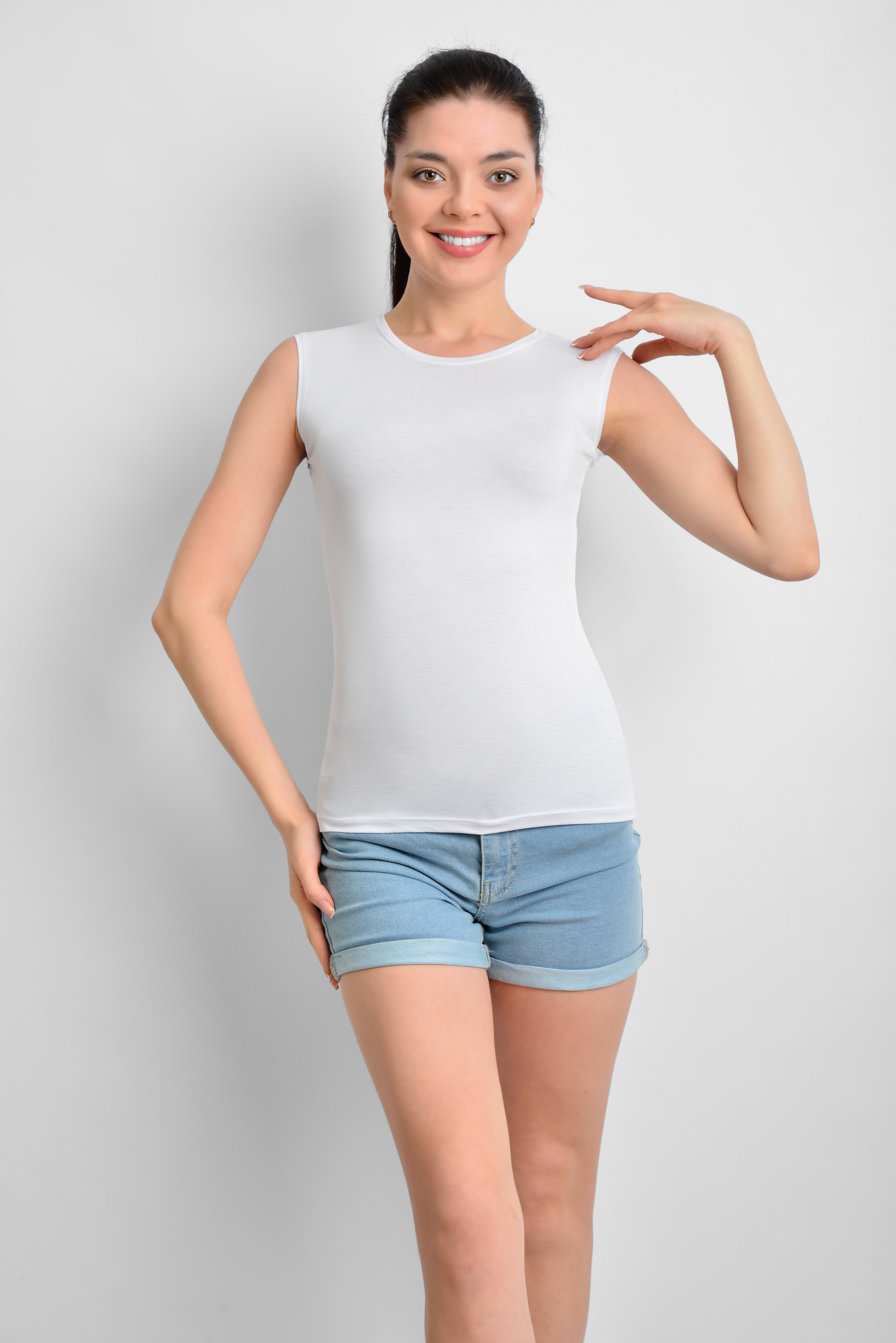 İKİNCİTEN SIFIR KOL BİSİKLET YAKA BODY L/XL - Beyaz