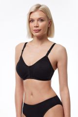 Malabadi Kadın Kapsız Balensiz Pamuklu Penye Sütyen 826 90B - Siyah