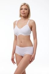 Malabadi Kadın Kapsız Balensiz Pamuklu Penye Sütyen 826 105B - Beyaz