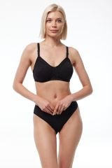 Malabadi Kadın Kapsız Balensiz Pamuklu Penye Sütyen 826 105B - Siyah