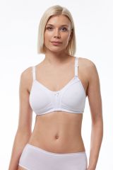 Malabadi Kadın Kapsız Balensiz Pamuklu Penye Sütyen 826 110B - Beyaz