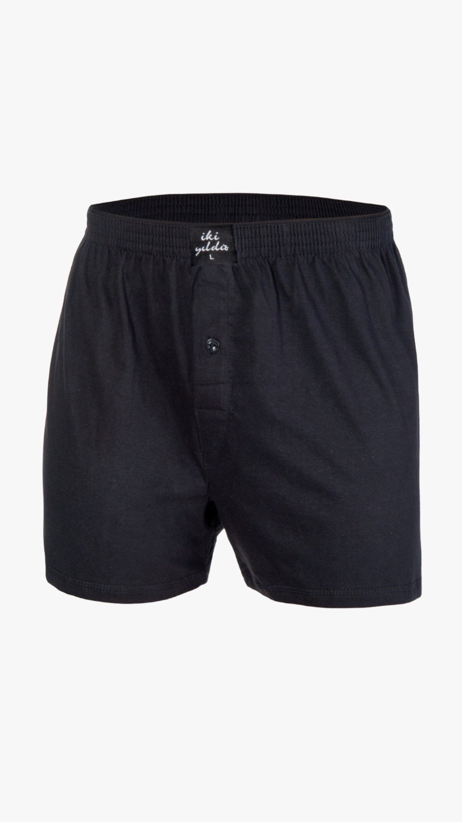 İki Yıldız Penye Boxer 12030 XXL - Siyah