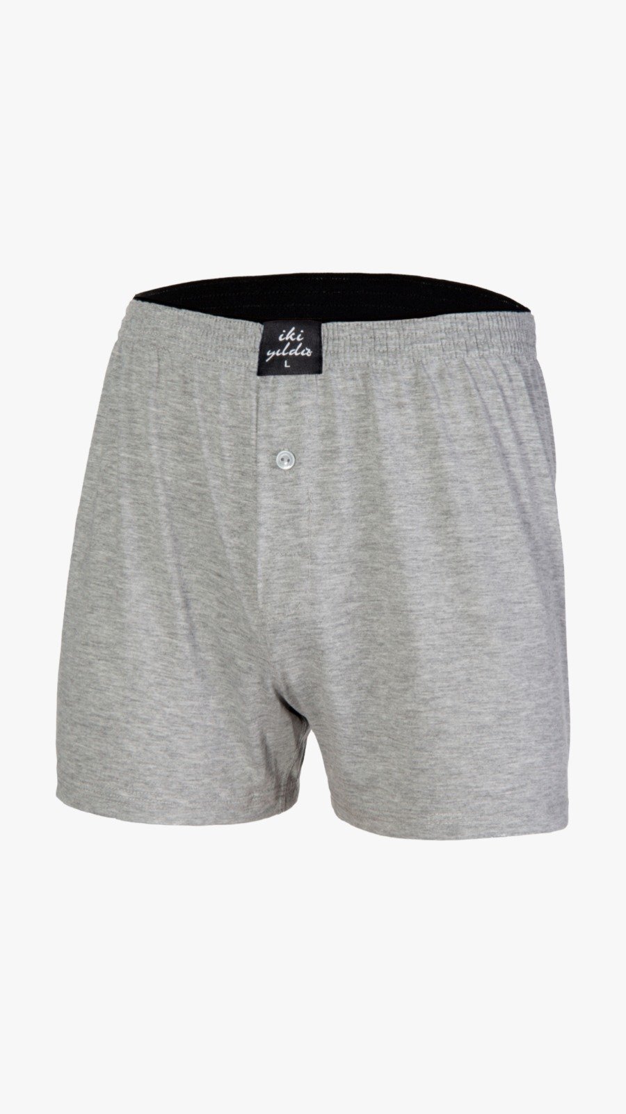 İki Yıldız Penye Boxer 12030 XXL - Gri