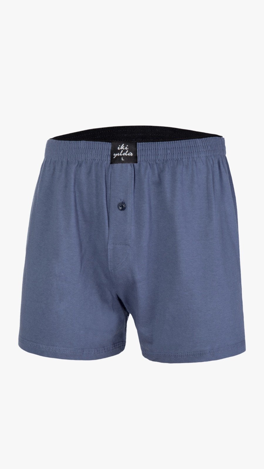 İki Yıldız Penye Boxer 12030 XXL - Mavi