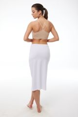 Malabadi Tam Boy Uzun Etek Astarı Modal Jüpon 1061 L - Beyaz