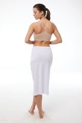 Malabadi Tam Boy Uzun Etek Astarı Modal Jüpon 1061 XXL - Beyaz