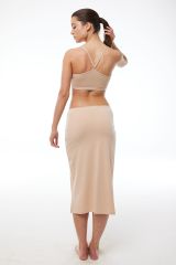 Malabadi Tam Boy Uzun Etek Astarı Modal Jüpon 1061 S - Ten Rengi