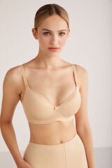 KOM Lidya Desteksiz Balenli Sütyen 85D - Ten Rengi