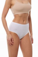Malabadi Kadın Beyaz 2 Li Paket Modal Yüksek Bel Bato Slip Külot 1030 S - Beyaz