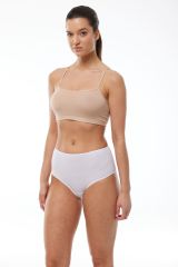Malabadi Kadın Beyaz 2 Li Paket Modal Yüksek Bel Bato Slip Külot 1030 M - Beyaz