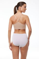 Malabadi Kadın Beyaz 2 Li Paket Modal Yüksek Bel Bato Slip Külot 1030 L - Beyaz