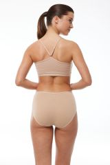 Malabadi Kadın Beyaz 2 Li Paket Modal Yüksek Bel Bato Slip Külot 1030 M - Ten Rengi