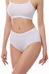 Malabadi Kadın 6 Lı Paket Pamuk Elastan Yüksek Bel Slip Külot 125 XL - Beyaz