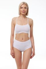 Malabadi Kadın 6 Lı Paket Pamuk Elastan Yüksek Bel Slip Külot 125 2XL - Beyaz