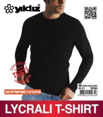 Yıldız Erkek Likralı Uzun Kol Body 85 XL - Siyah