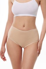 Malabadi Kadın 6 Lı Paket Pamuk Elastan Yüksek Bel Slip Külot 125 S - Ten Rengi