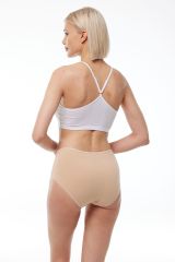 Malabadi Kadın 6 Lı Paket Pamuk Elastan Yüksek Bel Slip Külot 125 XL - Ten Rengi