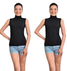 İKİNCİTEN 2'Lİ BOĞAZLI BODY L/XL - Siyah