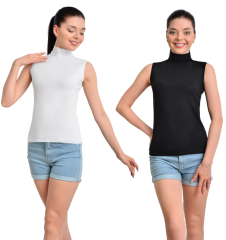 İKİNCİTEN 2'Lİ BOĞAZLI BODY L/XL - Siyah-Beyaz