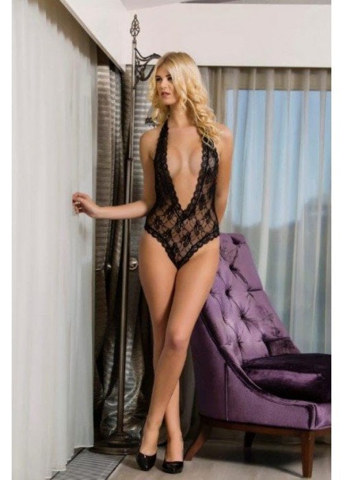 FANTEZİ DANTEL BODY SİYAH 9027 S - Siyah