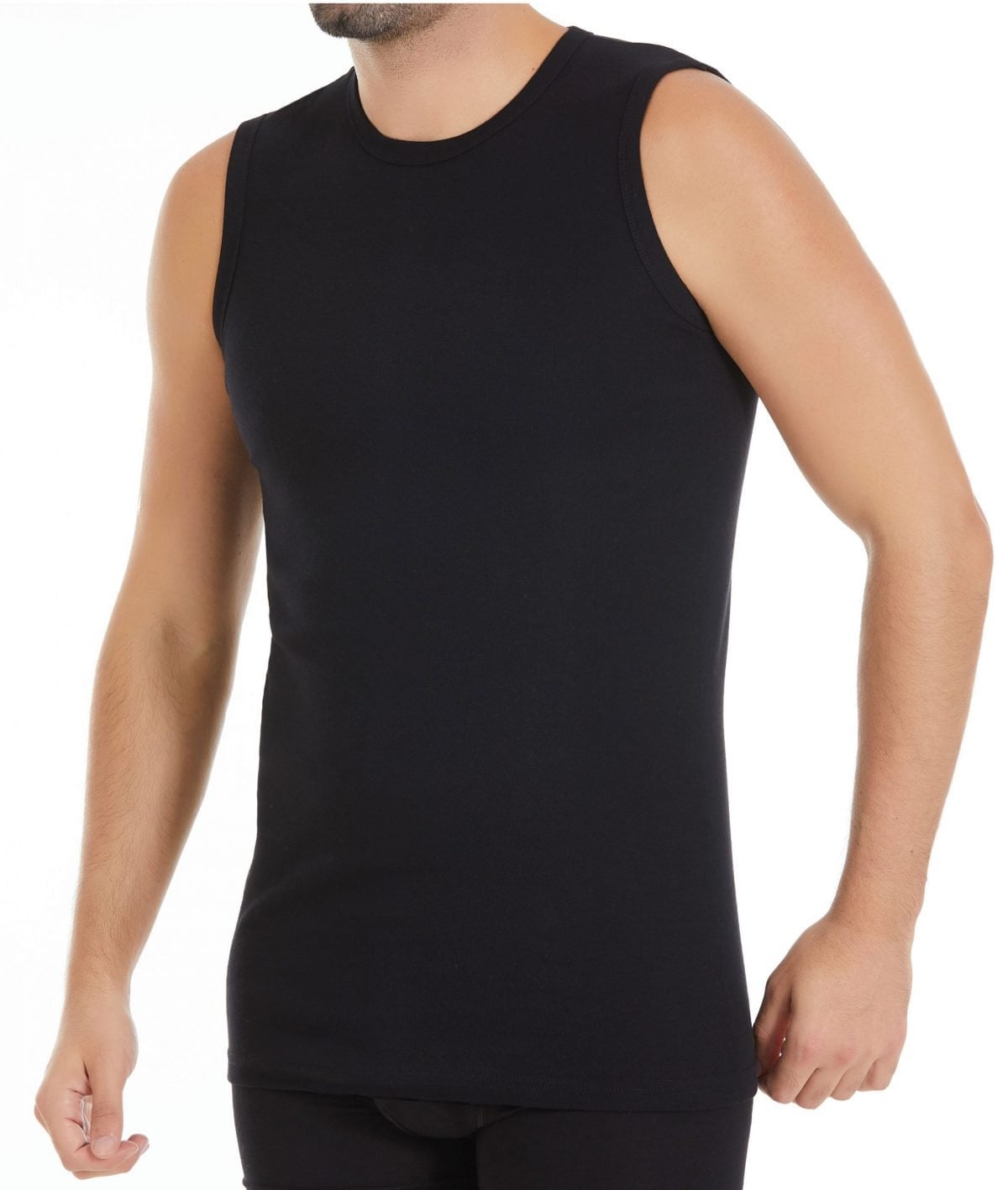 Yıldız Erkek Sıfır Kol Atlet 10 XL - Siyah