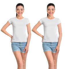 İKİNCİTEN 2'Lİ YARIM KOL BODY S/M - Beyaz