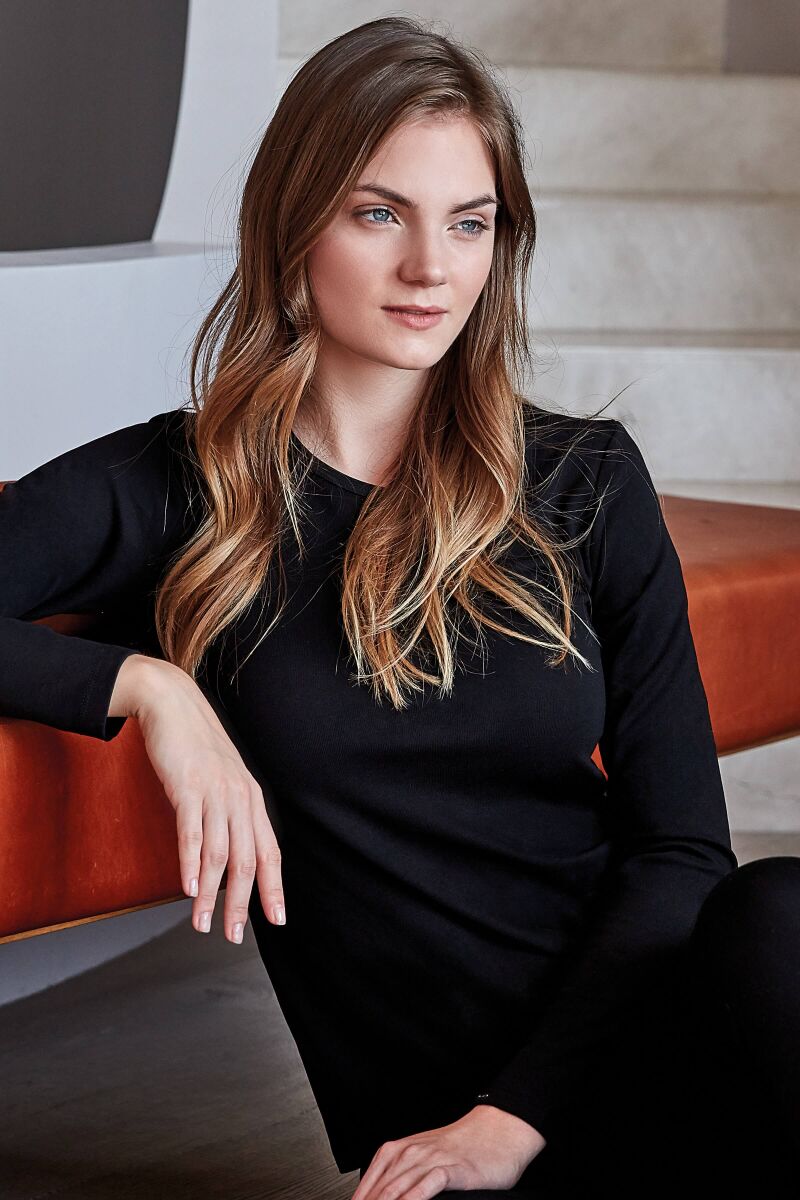 Anıl Kadın Termal Uzun Kol Geniş Yaka İçlik T-Shirt (8533)