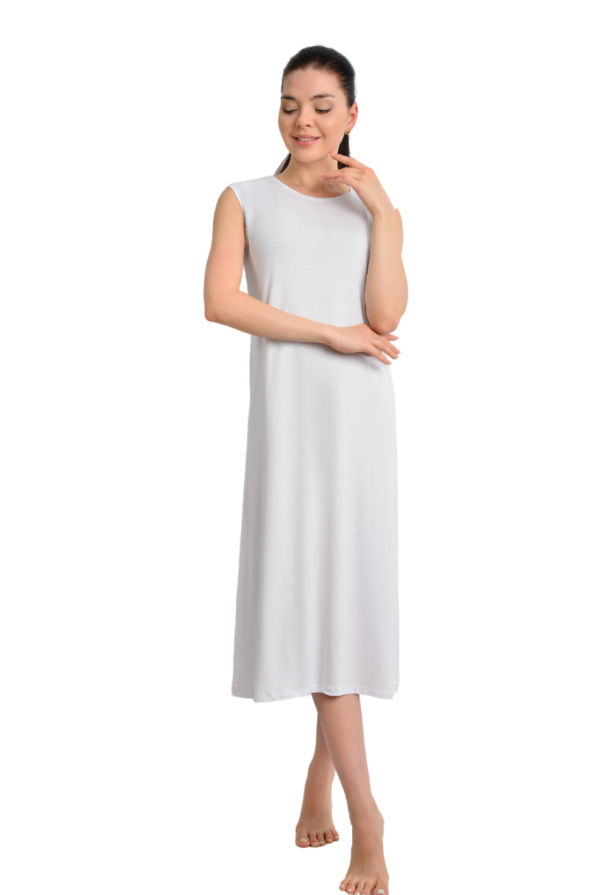 İKİNCİTEN UZUN İÇ ELBİSE ASTAR XXL - Beyaz