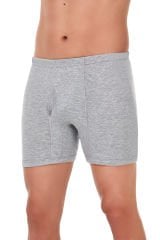 Yıldız Erkek %100 Pamuk Süprem Paçalı Boxer YLDZ-05 M - Gri