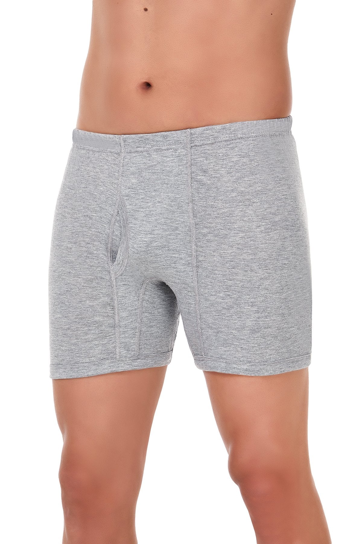 Yıldız Erkek %100 Pamuk Süprem Paçalı Boxer YLDZ-05 XXL - Gri